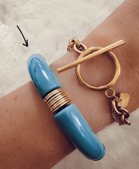 Bracelet Ines Bleu et Doré